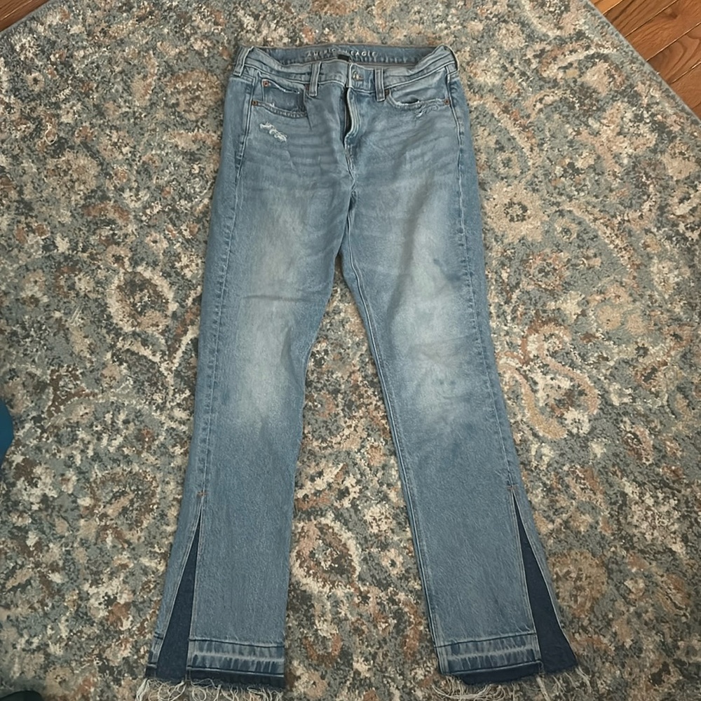 American Eagle Light-wash 90s Low-Rise Skinny Kick Jeans